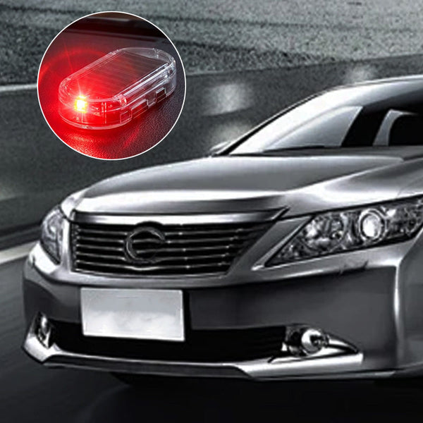 Solar-powered car anti-theft warning light