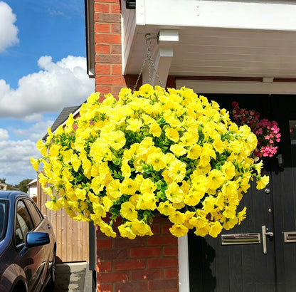 UV-Resistant Artificial Petunia Flowers – Outdoor Garden Hanging Decor