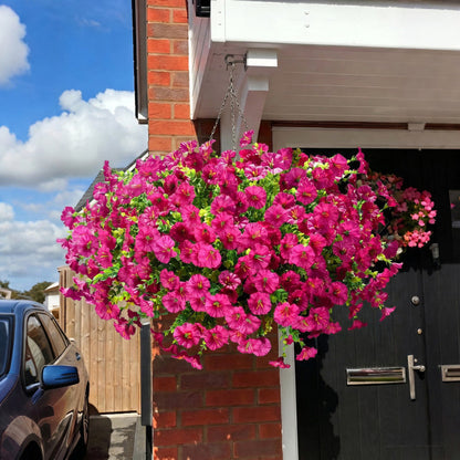 UV-Resistant Artificial Petunia Flowers – Outdoor Garden Hanging Decor