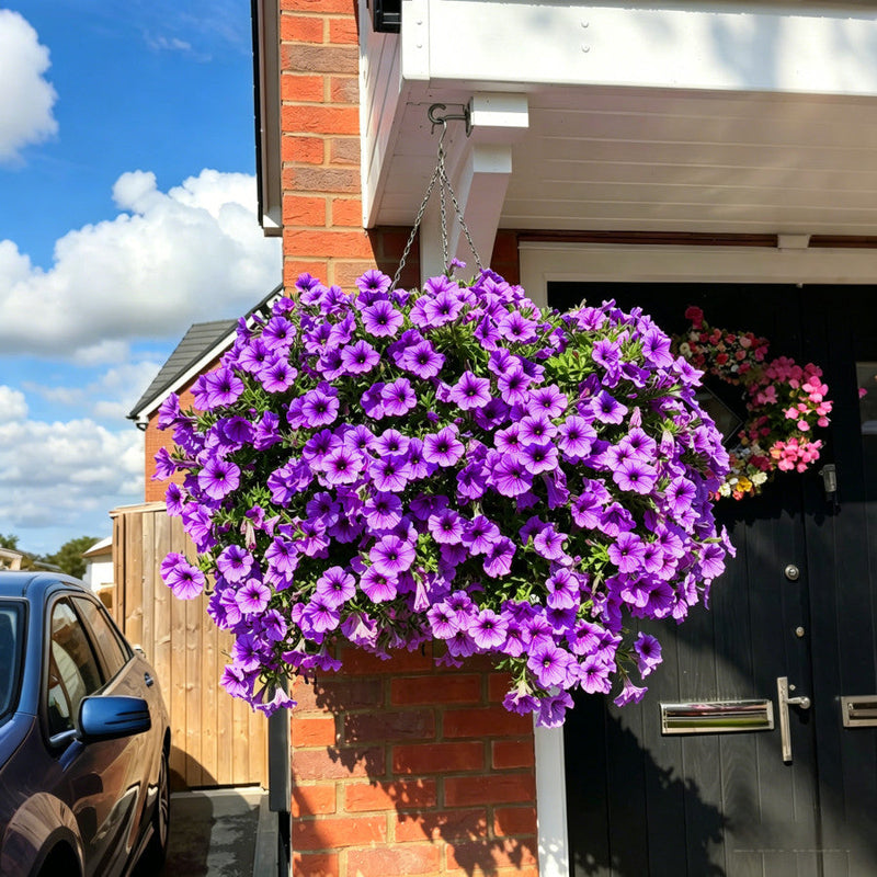 UV-Resistant Artificial Petunia Flowers – Outdoor Garden Hanging Decor