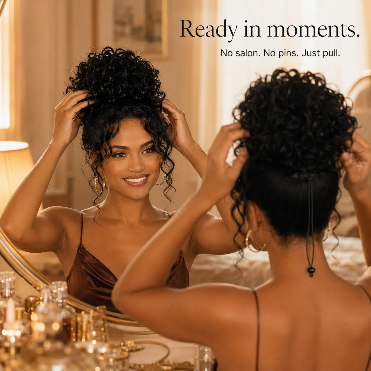 Curly Drawstring Bun Hair Extension