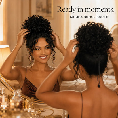 Curly Drawstring Bun Hair Extension