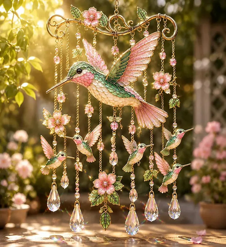 🔥 🐦🎐Graceful Hummingbird Wind Chime
