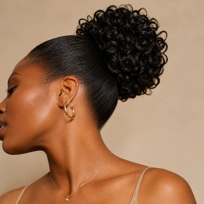 Curly Drawstring Bun Hair Extension
