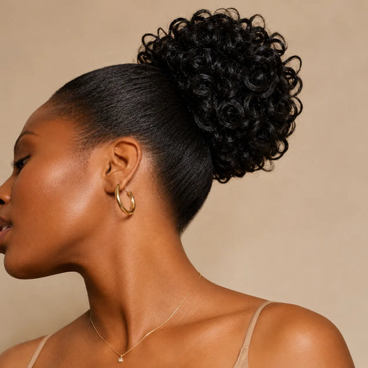 Curly Drawstring Bun Hair Extension