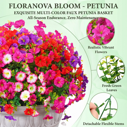 UV-Resistant Artificial Petunia Flowers – Outdoor Garden Hanging Decor