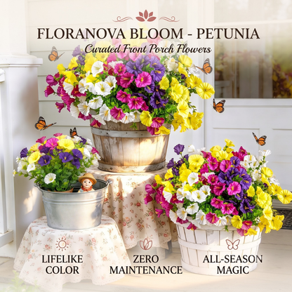 UV-Resistant Artificial Petunia Flowers – Outdoor Garden Hanging Decor