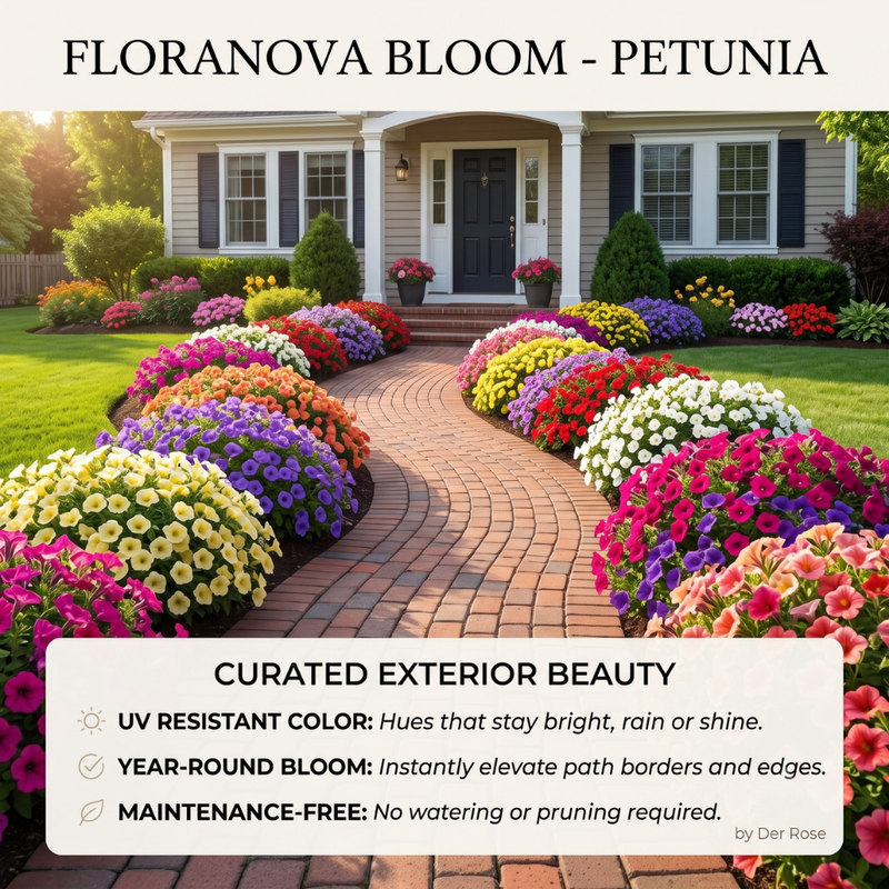 UV-Resistant Artificial Petunia Flowers – Outdoor Garden Hanging Decor