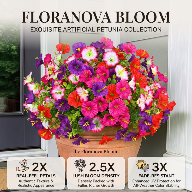 UV-Resistant Artificial Petunia Flowers – Outdoor Garden Hanging Decor