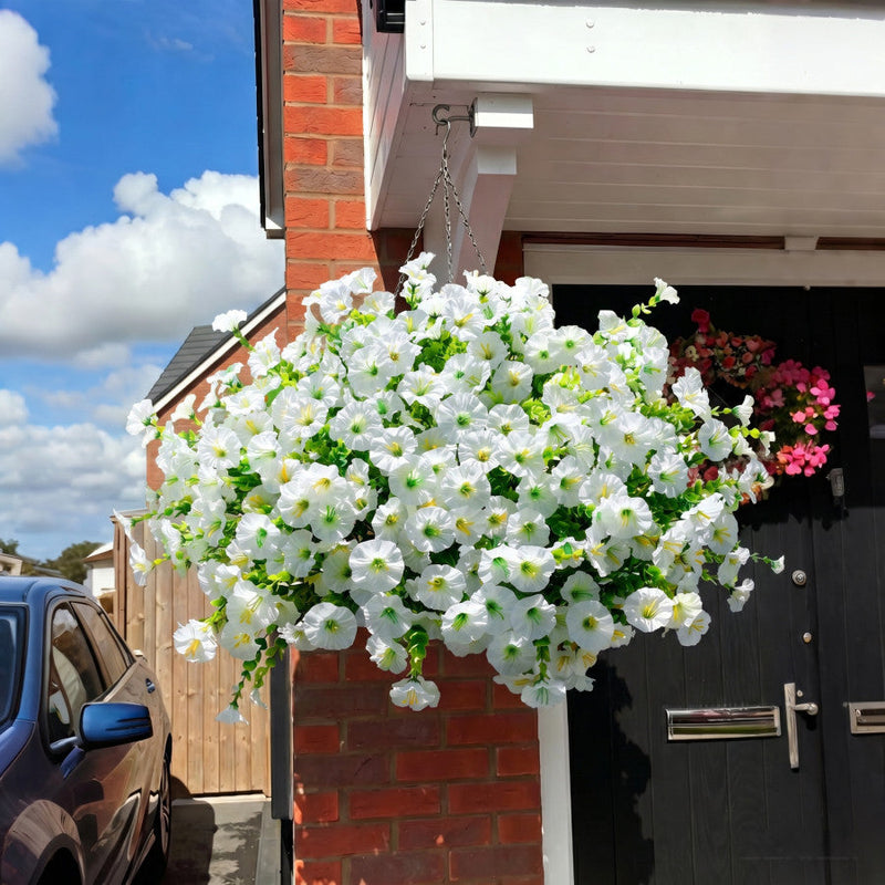 UV-Resistant Artificial Petunia Flowers – Outdoor Garden Hanging Decor