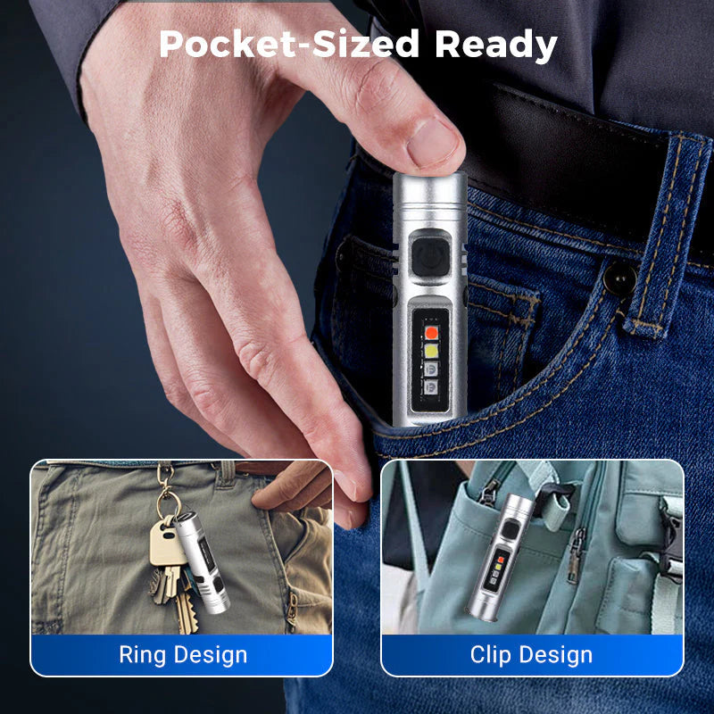 Mini Flashlight | Rechargeable, Multi-Functional Aluminum Alloy