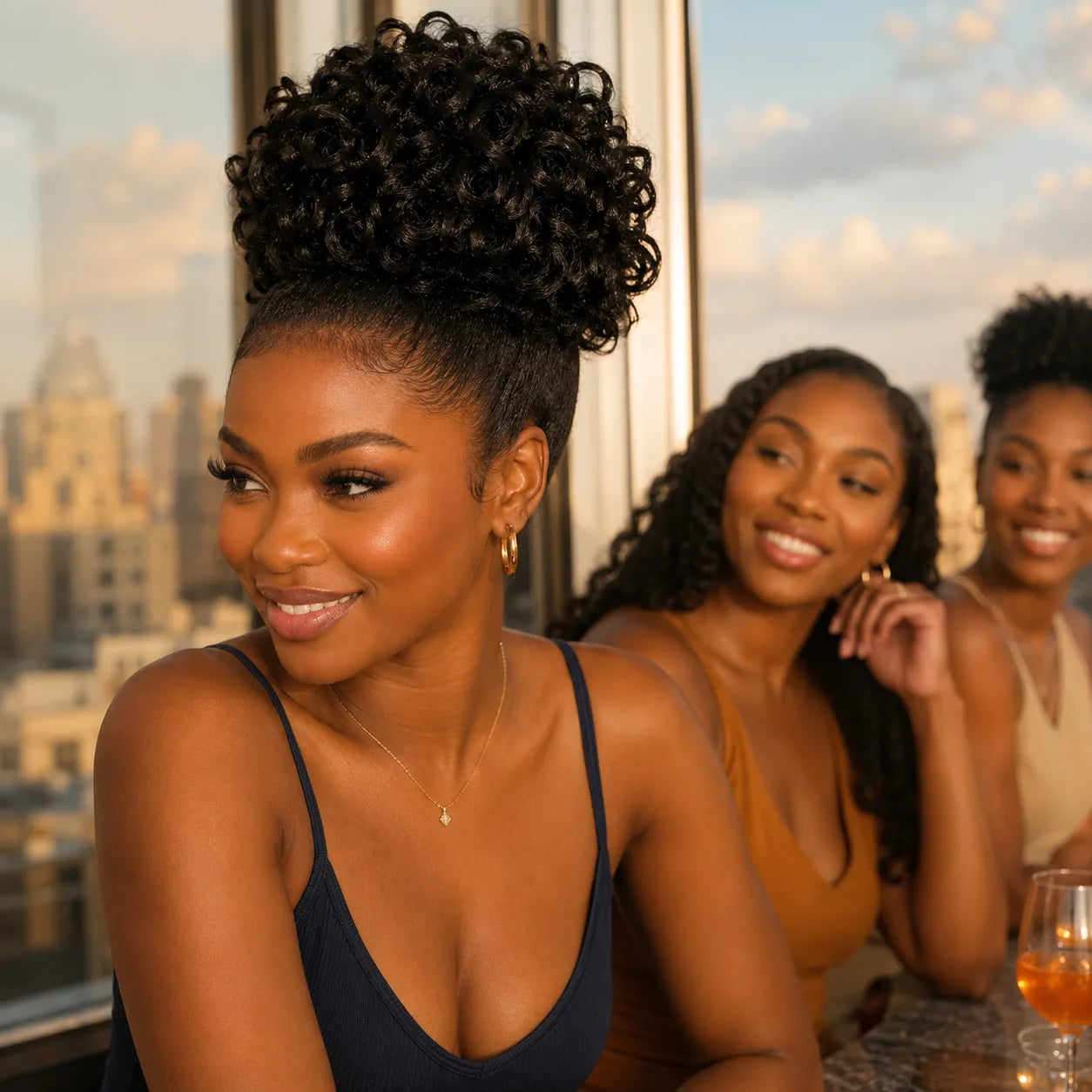 Curly Drawstring Bun Hair Extension
