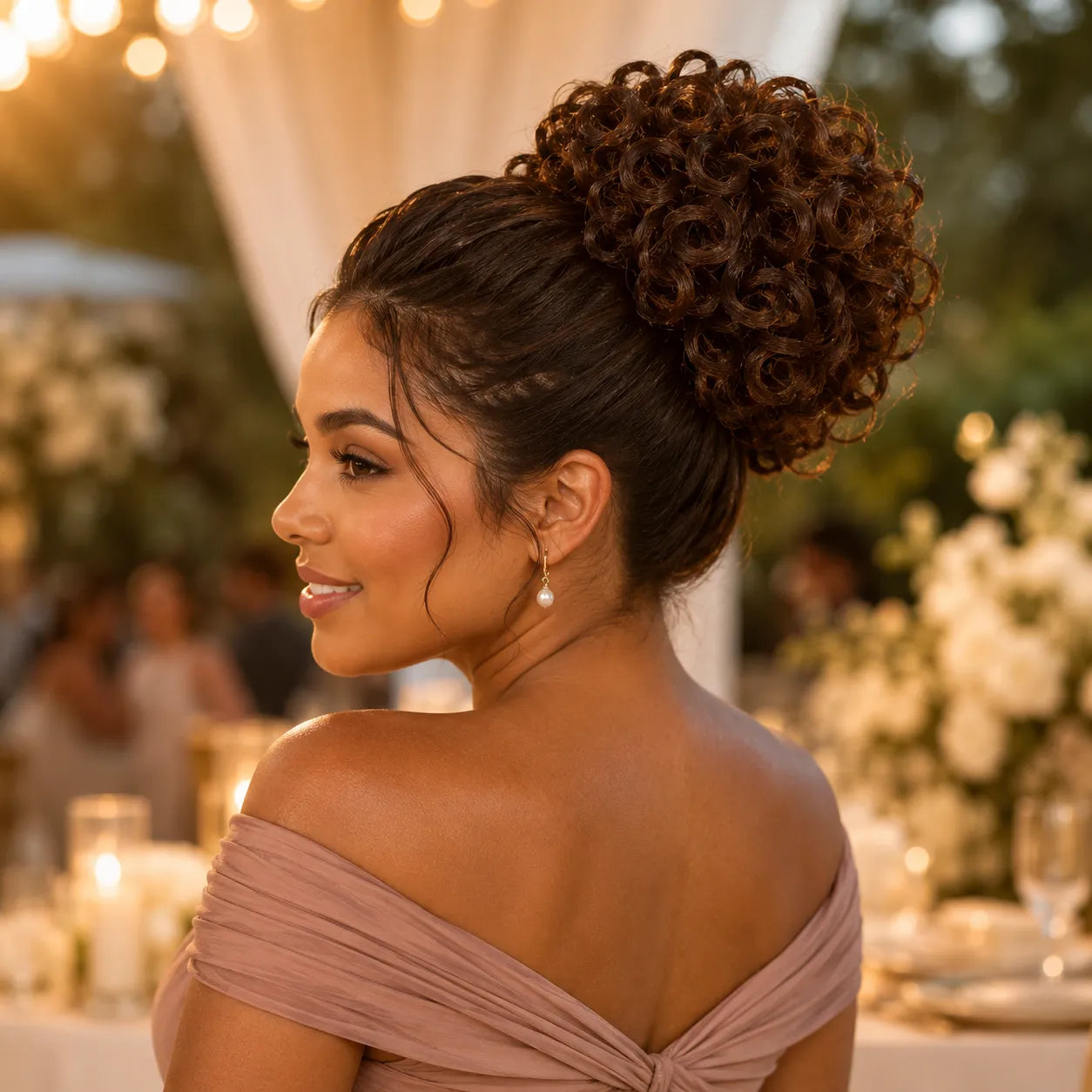 Curly Drawstring Bun Hair Extension