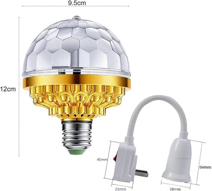 RGB Rotating Disco Ball Light Bulbs – Colorful Party Lights for Home & Events