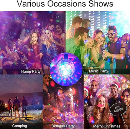 RGB Rotating Disco Ball Light Bulbs – Colorful Party Lights for Home & Events