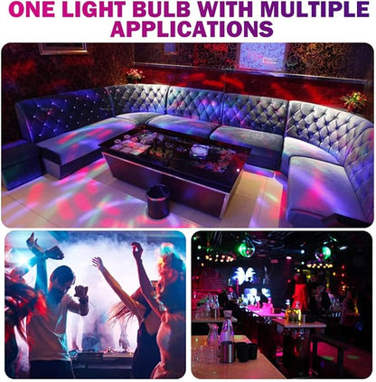 RGB Rotating Disco Ball Light Bulbs – Colorful Party Lights for Home & Events