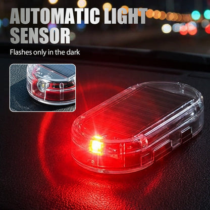 Solar-powered car anti-theft warning light