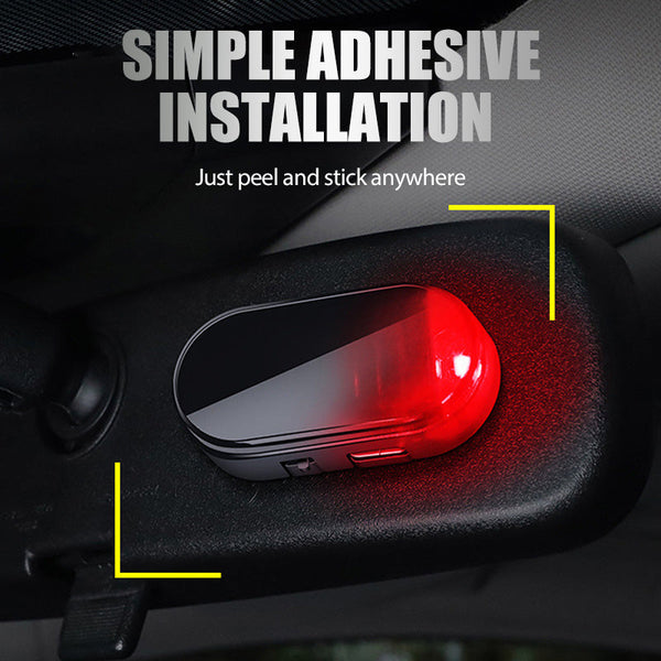 Solar-powered car anti-theft warning light