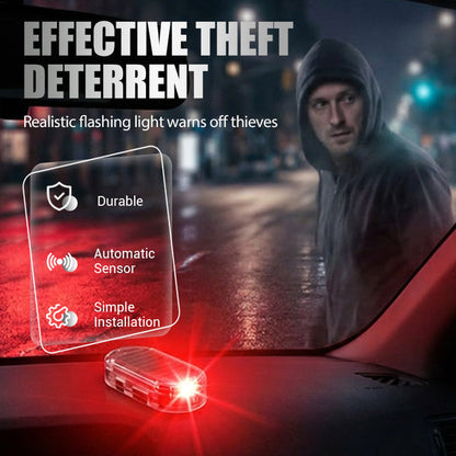 Solar-powered car anti-theft warning light