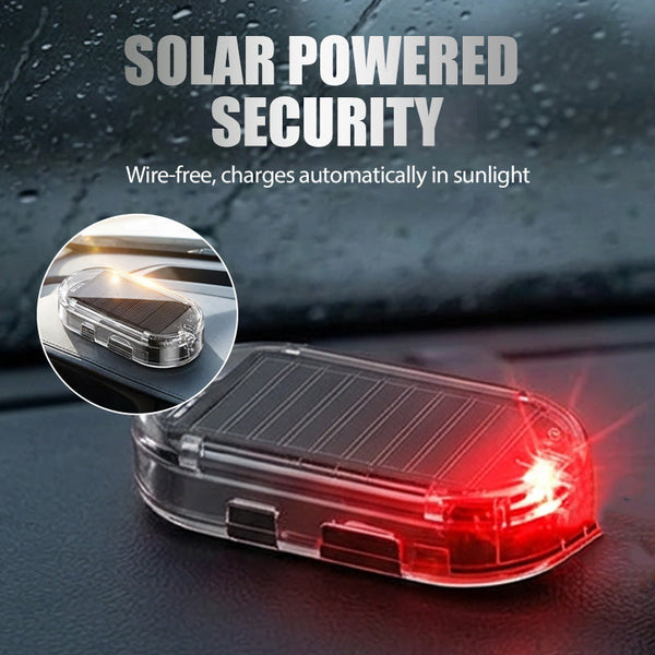 Solar-powered car anti-theft warning light