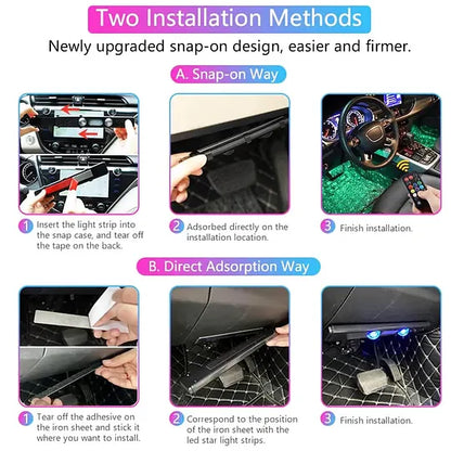 🚗Car RGB Wireless Ambient Light