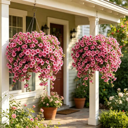 UV-Resistant Artificial Petunia Flowers – Outdoor Garden Hanging Decor